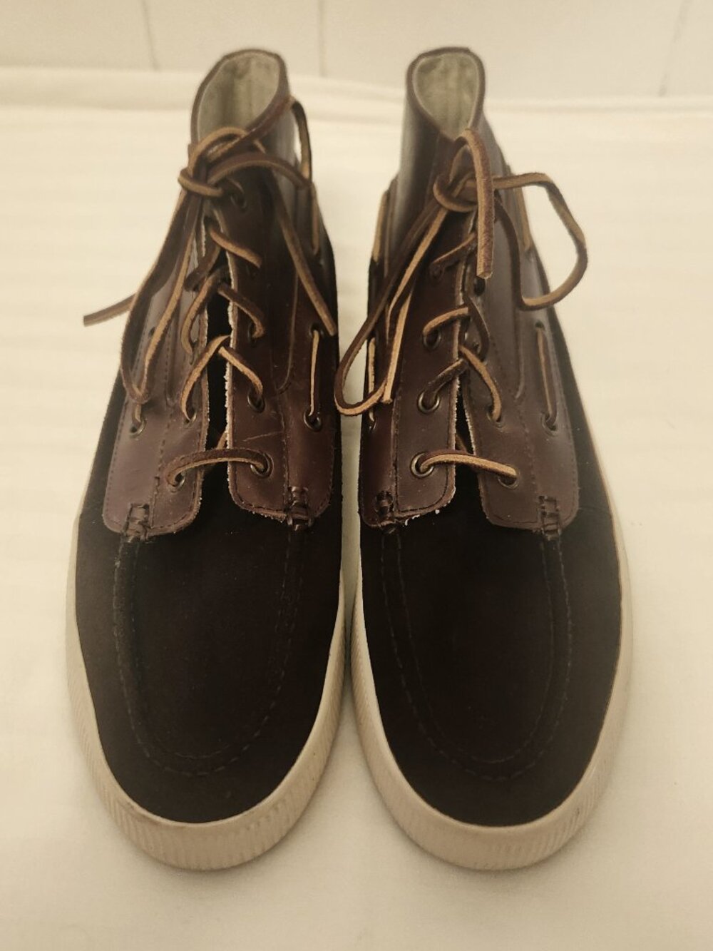 Polo men's chukka boots 11.5 brown suede & leather sport